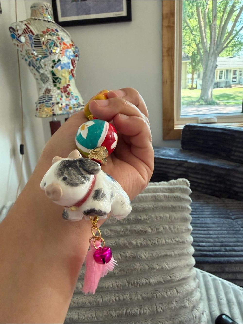 Handcrafted bag charm
